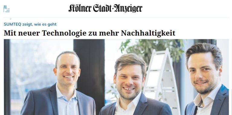 SUMTEQ in the newspaper Kölner Stadt-Anzeiger